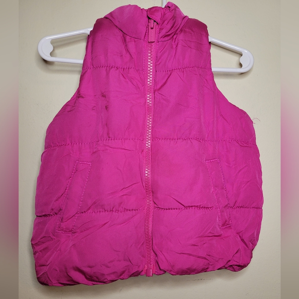 toddler pink puffer pink vest , 18 - 24 months